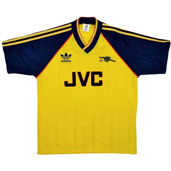 Tailandia Camiseta Arsenal Segunda Equipación Retro 1988 1991 Amarillo